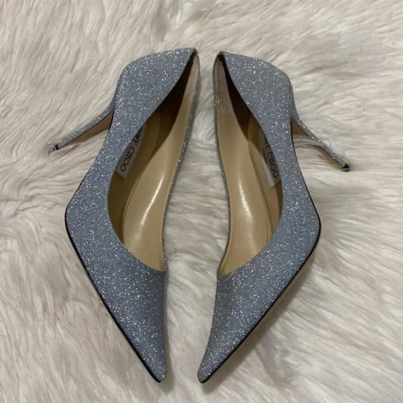 Jimmy Choo Romy 85mm glittered Leather‎ pump size 38EU - Picture 11 of 11